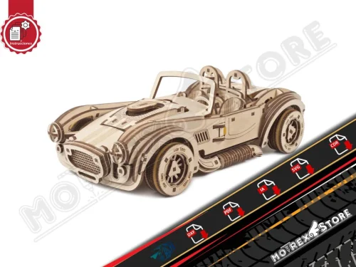 Auto deportivo Cobra 3mm cnc laser cut file Dxf, Ai, Cdr, Pdf, Svg.
