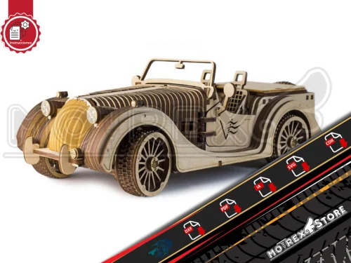Archivos Roadster VM 01 Cnc laser cut Dxf, Ai, Cdr, Pdf, Svg.