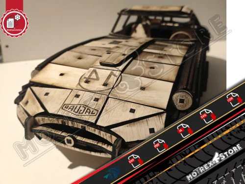 Archivos Jaguar E-type 1966 cnc laser cut Dxf, Ai, Cdr, Pdf, Svg