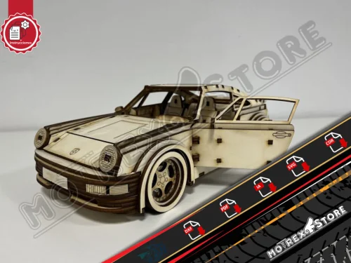 Porsche 964 Turbo 3mm Files - DXF, AI, CDR, PDF, and SVG Files