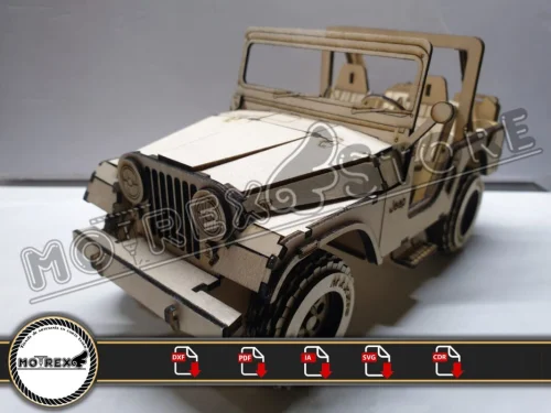 Archivos Jeep CJ5 3mm para corte láser - DXF, AI, CDR, PDF, SVG