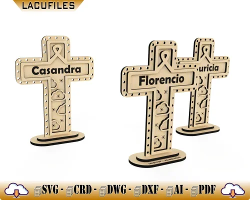 Cruces personalizadas de corte láser para homenajes únicos a tus seres queridos