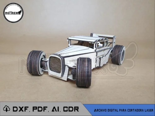Archivos Ford Hot Rod F1 3mm - Archivos DXF, AI, CDR, PDF, SVG