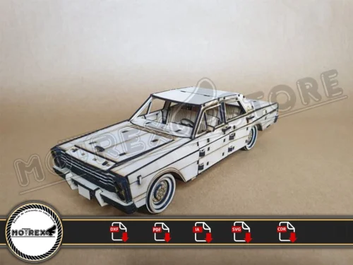 Ford Galaxie 500 3mm- Archivos DXF, AI, CDR, PDF y SVG