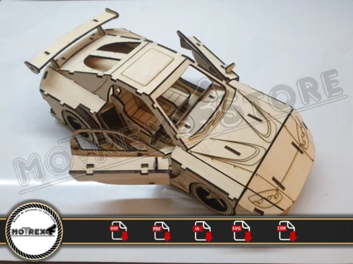 Archivos Mazda RX7 Tokyo Drift 3mm - Plantilla CNC Corte Láser en DXF, AI, CDR, PDF, SVG