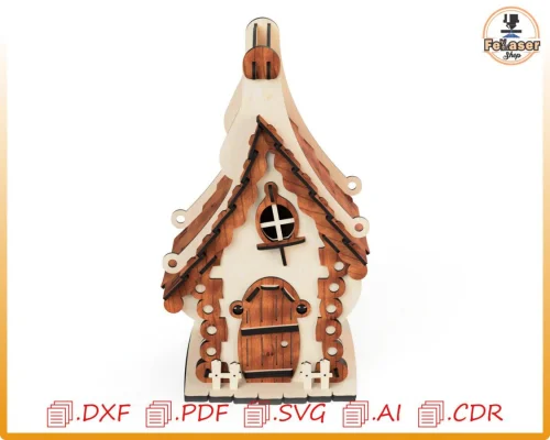 Caja mecánica de madera para hogar - archivo corte láser CNC SVG DXF