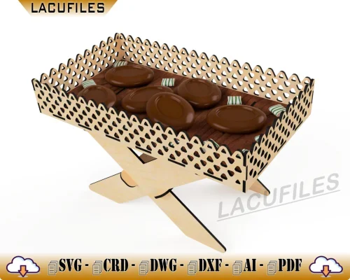 Bandeja de Corte Láser Personalizada para Snacks de Fiesta - Ideal para Celebraciones