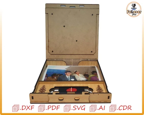 Diseño de Almacenamiento USB y Foto para Corte Láser - Plantilla Personalizada y Funcional