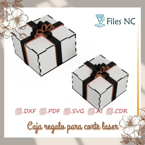 Caja de Regalo Personalizada para Corte Láser - Ideal para Regalos Únicos y Creativos
