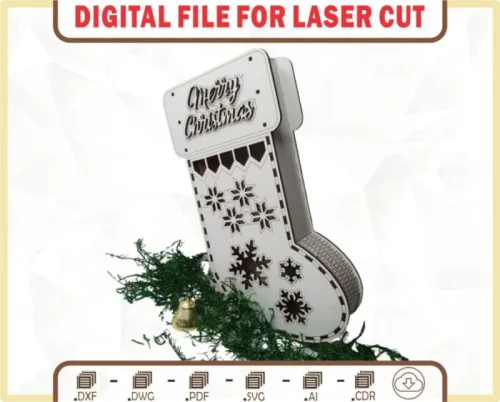 Bota Navideña Personalizable para Decoración Festiva - Regalos Creativos y Originales