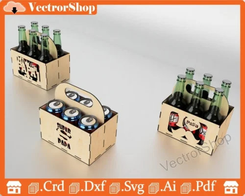 Caja de regalo original para papá - Archivos SVG, AI, PDF y DXF para corte láser 3 mm