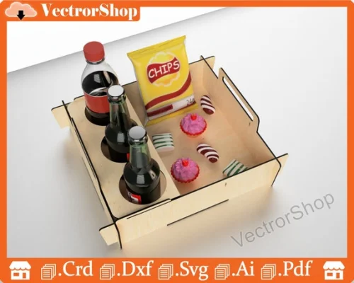Laser Cut Beer Basket - Gift Templates for Special Occasions - DXF, AI, PDF, SVG Files