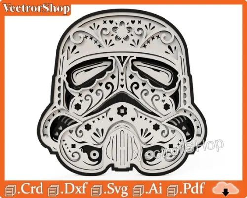 Plantillas de Corte Láser Star Wars para Decoración Multicapa - Archivos Vectoriales Glowforge CNC