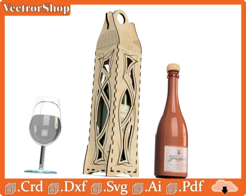 Caja de vino personalizada con corte láser | Regalo único para amantes del vino