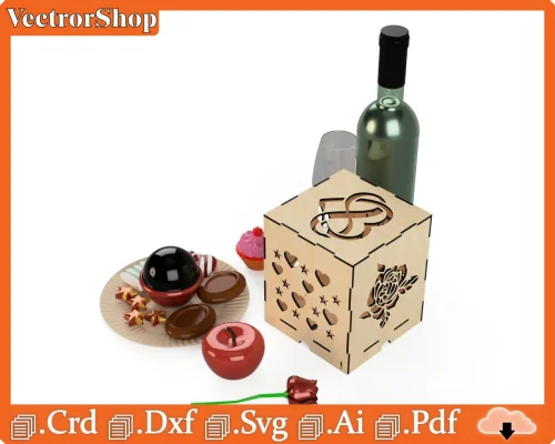 Caja de Luz Decorativa para Corte Láser - Plantillas de Amor y Vectores Creativos