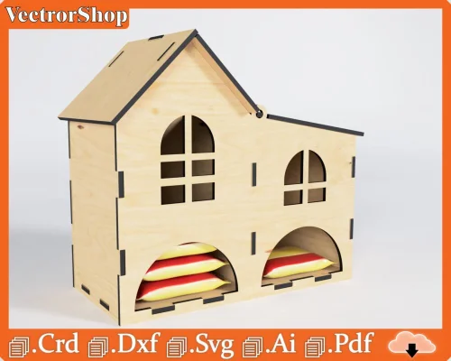 Casita de Té - Vectores Decorativos para Corte CNC Láser Personalizados y Creativos