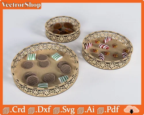 Cestas decorativas para fiestas - Vectores para corte láser CNC personalizadas