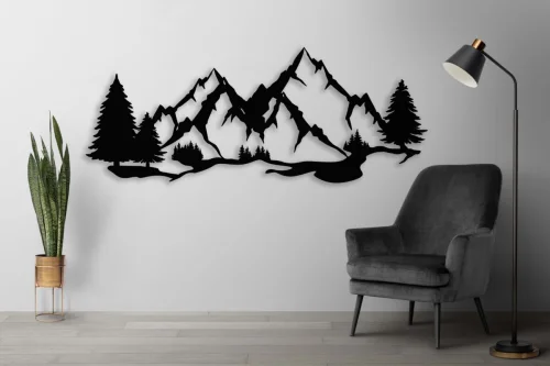 Archivos DXF SVG PNG de Montañas y Bosques para Corte láser, CNC y Cricut - Diseño Creativo para Decoración