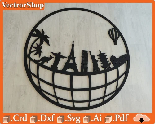 Arte Decorativo para CNC Láser: Diseños Únicos para Viajeros y Aventureros