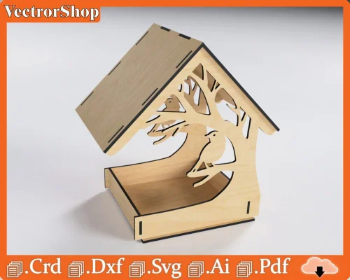 Casa de Canario para Corte Láser - Plantillas CNC y Vectores de Siluetas de Mascotas