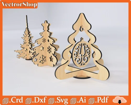 Arbolitos y adornos de Navidad para corte láser - Diseños creativos y personalizables