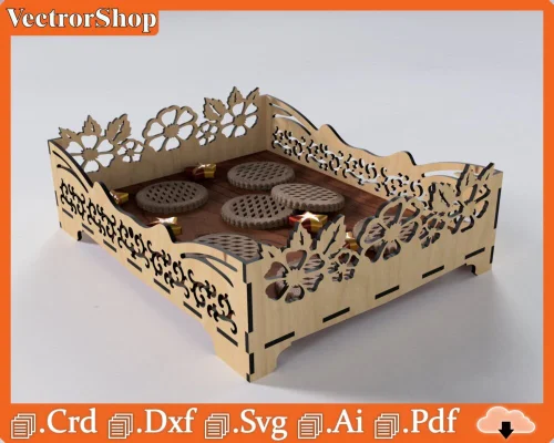 Charola de Corte Láser Personalizada para Decoración de Fiestas y Eventos
