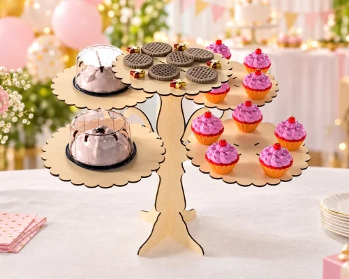 Soporte Personalizado para Pasteles - Decoración de Mesa con Corte Láser Elegante y Único
