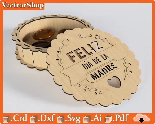 Personalized Mother's Day Storage Box - Exclusive Laser Cut Design