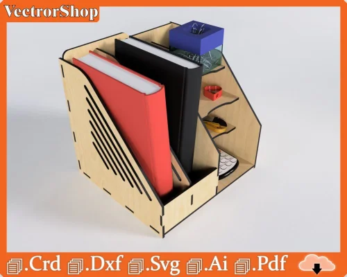 Organizador de escritorio pequeño para corte láser - Almacenamiento decorativo CNC personalizable