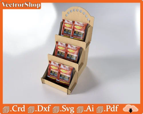Estante Moderno de Mesa para Mostrador - Repisa Personalizada Corte Láser CNC para Tiendas
